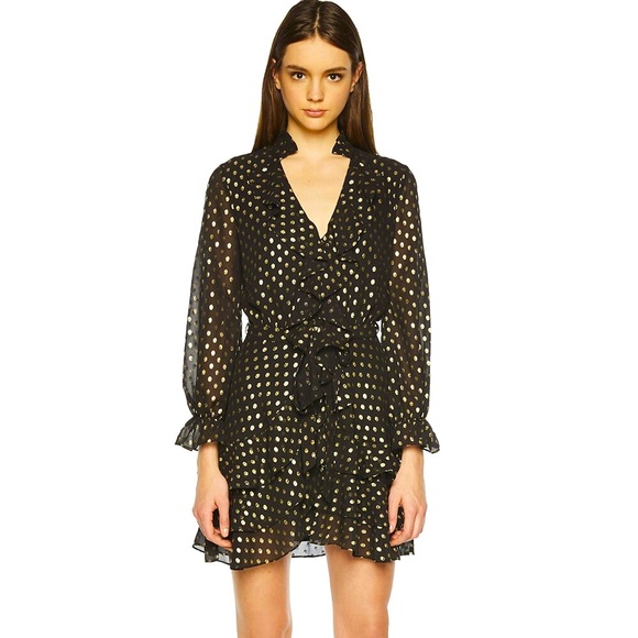 SPOT SHIRT DRESS IN GOLDSPOT - Picture 1 of 6